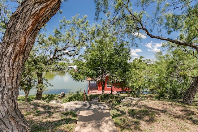 2458 Fishermans Rd, San Angelo, TX 76904 - view of yard featuring a water view