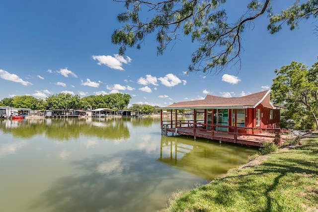 2458 Fishermans Rd, San Angelo, TX 76904 - dock area featuring a water view