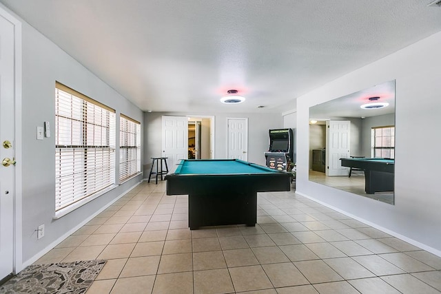 2458 Fishermans Rd, San Angelo, TX 76904 - recreation room with billiards, light tile patterned floors, and baseboards