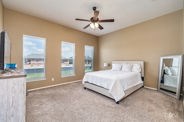 4113 Huntleigh Dr, San Angelo, TX 76904 - carpeted bedroom with baseboards and ceiling fan