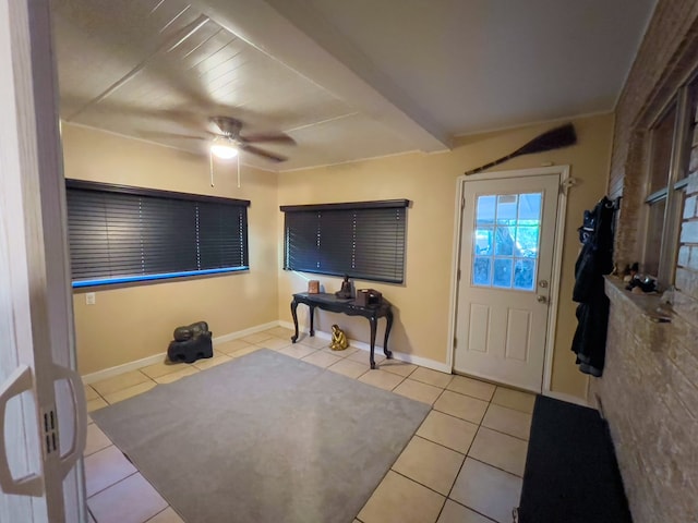 417 E 47th St, San Angelo, TX 76903 - entrance foyer with tile patterned flooring and a ceiling fan