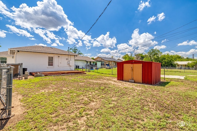 2822 N St, San Angelo, TX 76901 - fenced backyard with a storage shed
