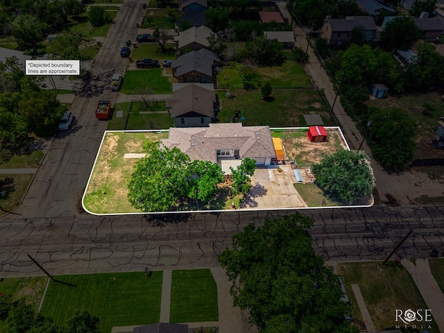 2822 N St, San Angelo, TX 76901 - aerial view of property and surrounding area featuring property boundaries highlighted