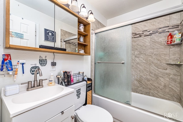 2822 N St, San Angelo, TX 76901 - bathroom with vanity and enclosed tub / shower combo