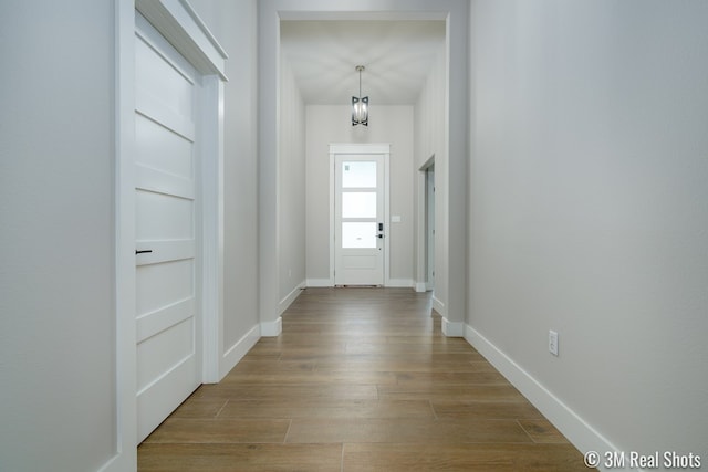 5201 Royal Oak Dr, San Angelo, TX 76904 - doorway featuring wood finished floors and built in features