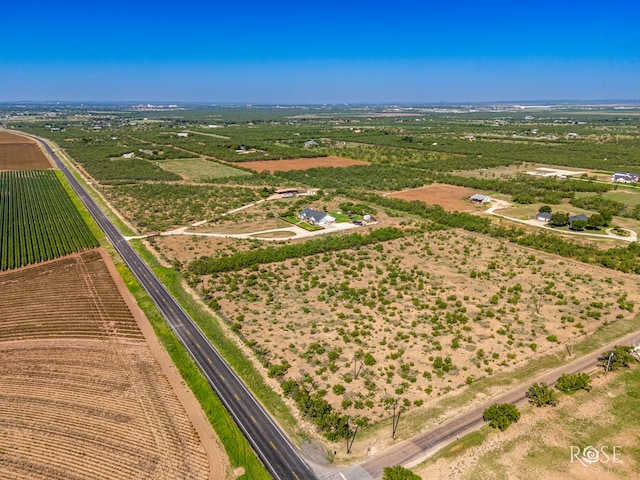 aerial view featuring a rural view