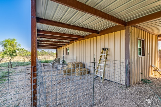 view of horse barn