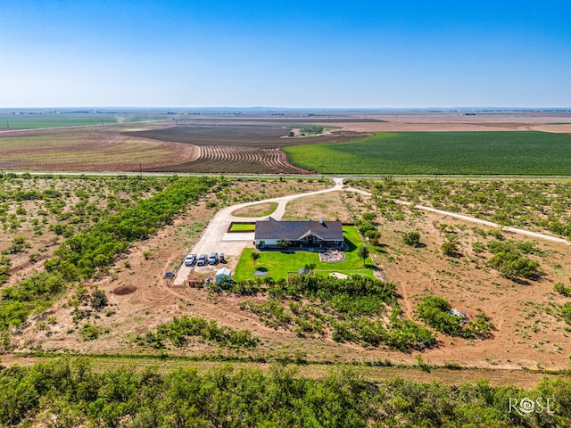 aerial view with a rural view