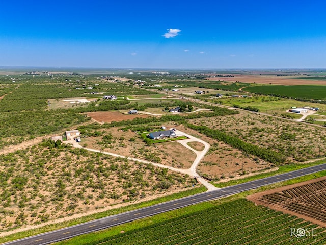 drone / aerial view featuring a rural view