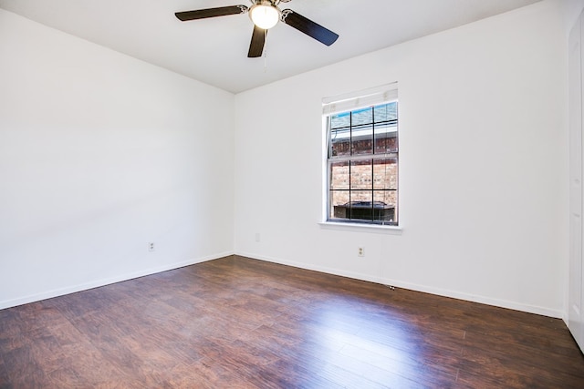 1617 Idaho Ave, San Angelo, TX 76904 - spare room featuring dark wood-type flooring and a ceiling fan