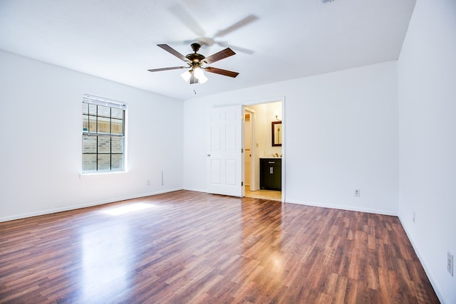 1617 Idaho Ave, San Angelo, TX 76904 - unfurnished room with ceiling fan and wood finished floors