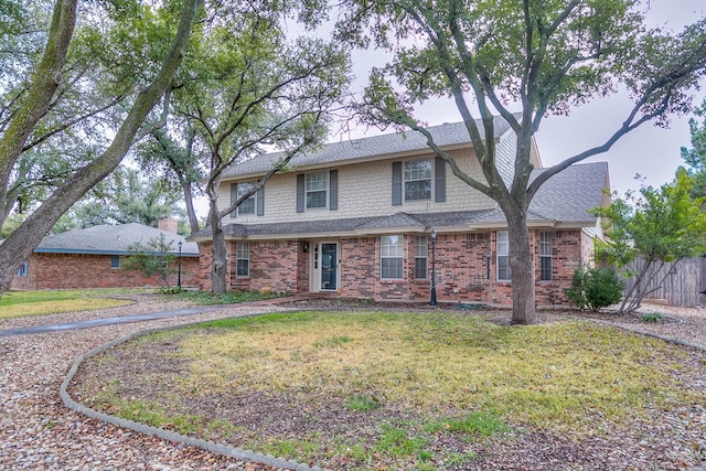 2805 Alta Vista Ln, San Angelo, TX 76904 - view of front of home with roof with shingles and brick siding