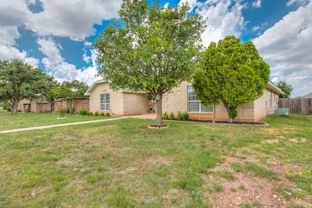 exterior space with a front yard