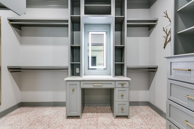 view of walk in closet