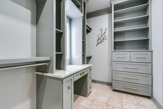 view of walk in closet