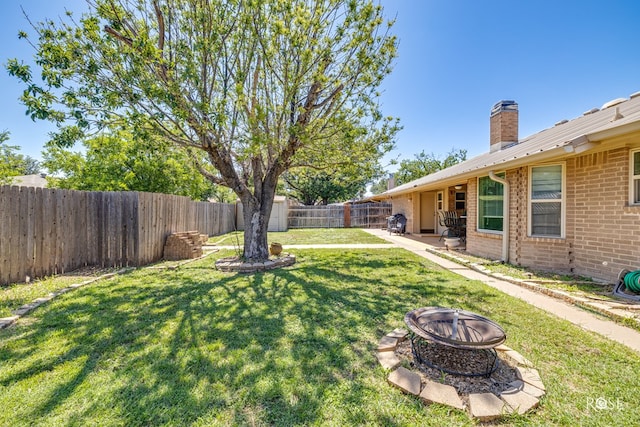 1729 Parkview Dr, San Angelo, TX 76904 - fenced backyard featuring a fire pit