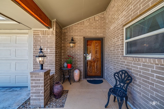 1729 Parkview Dr, San Angelo, TX 76904 - property entrance with brick siding and a garage