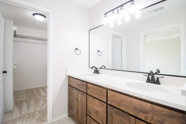 bathroom with vanity