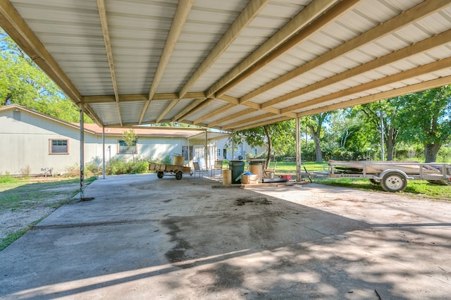 view of patio with a carport