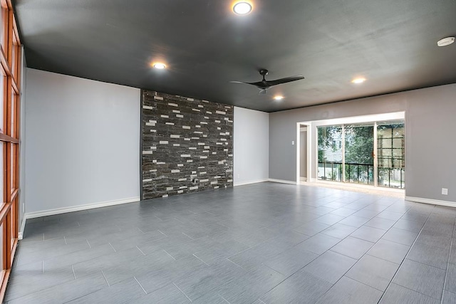 220-K W Twohig Ave, San Angelo, TX 76901 - spare room featuring ceiling fan, baseboards, and recessed lighting