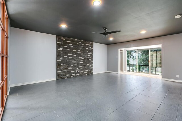 220-K W Twohig Ave, San Angelo, TX 76901 - spare room featuring ceiling fan, baseboards, and recessed lighting