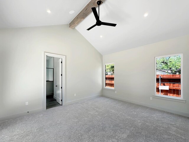 1603 Paseo De Vaca St, San Angelo, TX 76901 - unfurnished bedroom with multiple windows, carpet flooring, recessed lighting, and ceiling fan