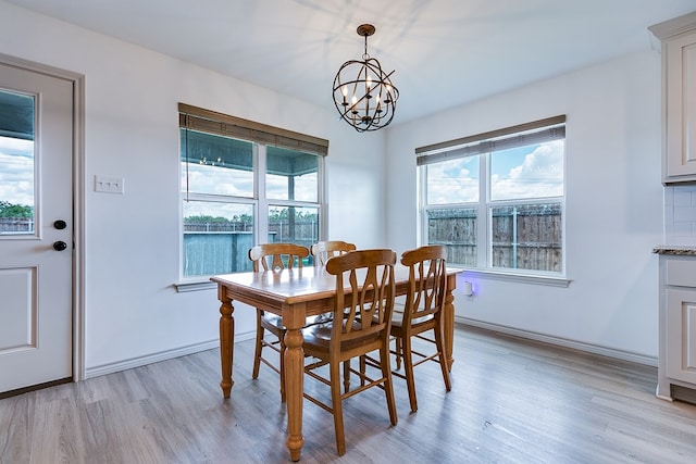 1501 Montague Ave, San Angelo, TX 76905 - dining space featuring a chandelier and light wood-style flooring