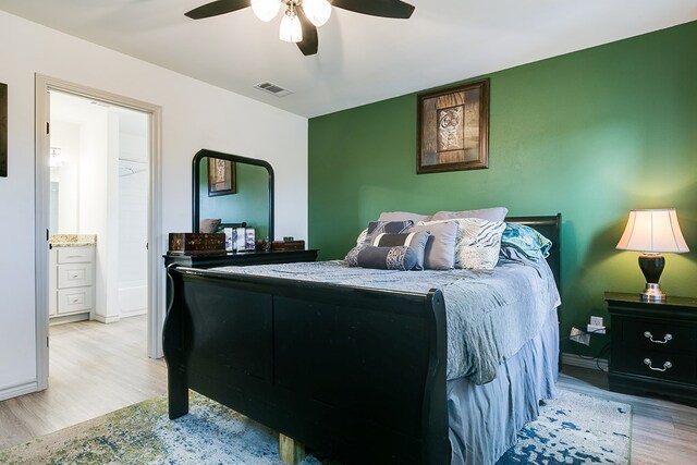 1501 Montague Ave, San Angelo, TX 76905 - bedroom featuring light wood-style floors and a ceiling fan