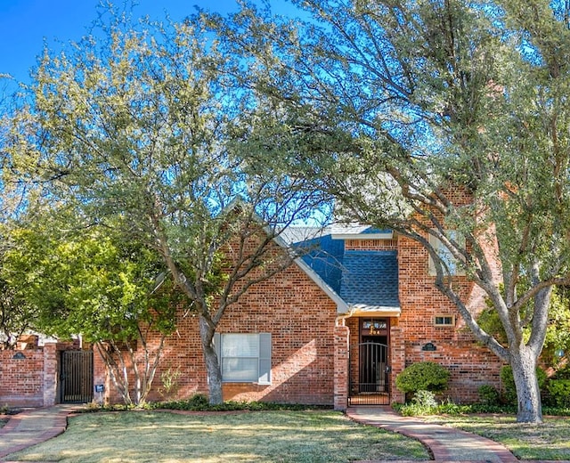 view of front property with a front yard