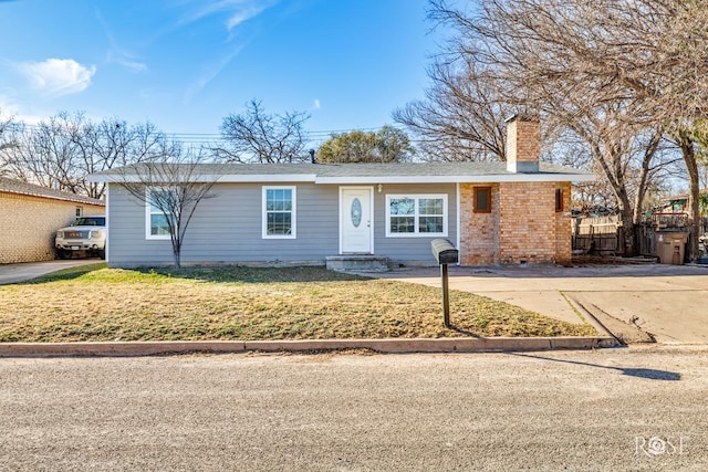 1611 Mission Ave, San Angelo, TX 76905 - ranch-style house with a chimney, crawl space, and brick siding