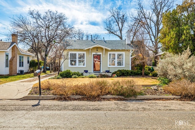 view of front of property featuring central AC unit