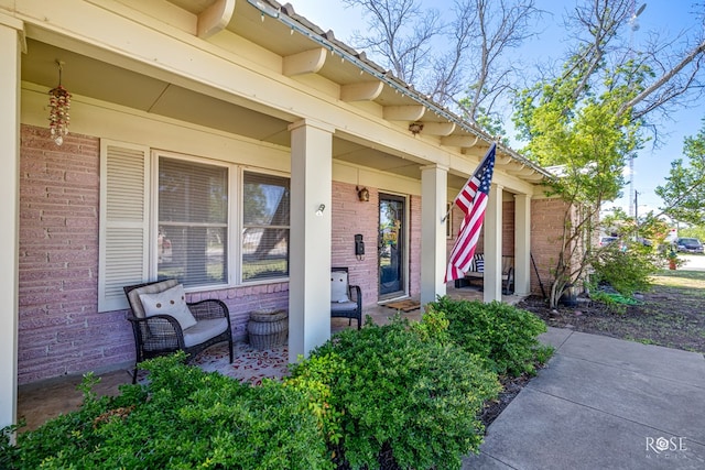 2029 China St, Brady, TX 76825 - property entrance with covered porch and brick siding