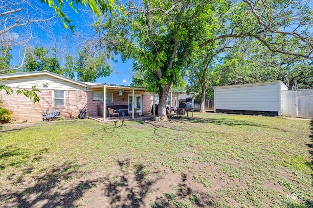 2029 China St, Brady, TX 76825 - view of yard featuring a shed