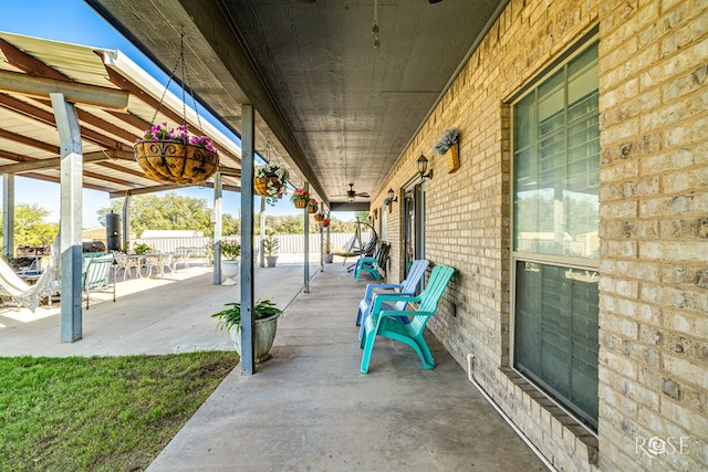 view of patio with covered porch