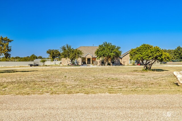 view of front of property with fence