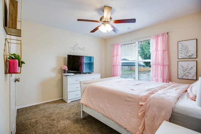 4974 Scarlet Oak Dr, San Angelo, TX 76904 - bedroom with light colored carpet and ceiling fan