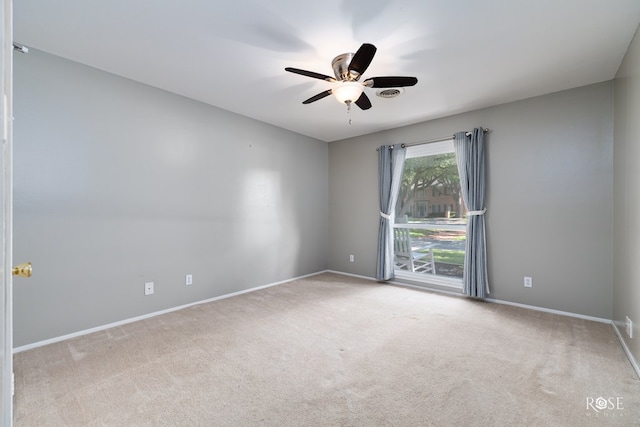2305 Douglas Dr, San Angelo, TX 76904 - carpeted empty room with ceiling fan and baseboards