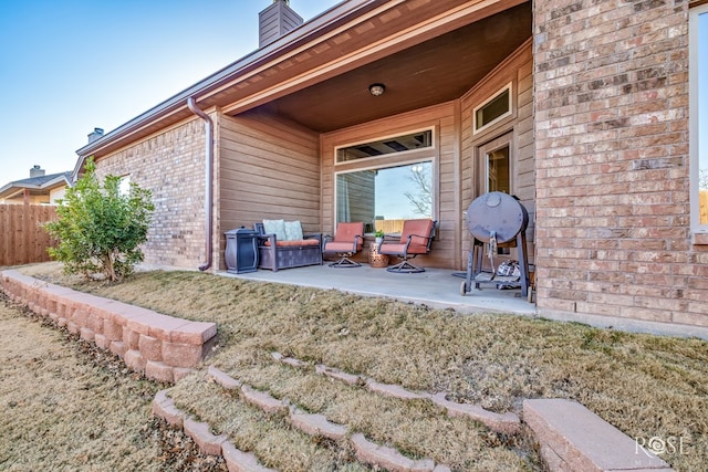 view of patio with fence