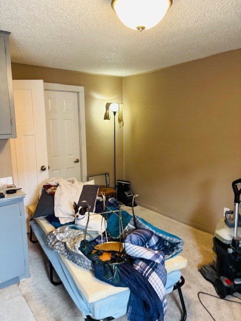 bedroom with a textured ceiling