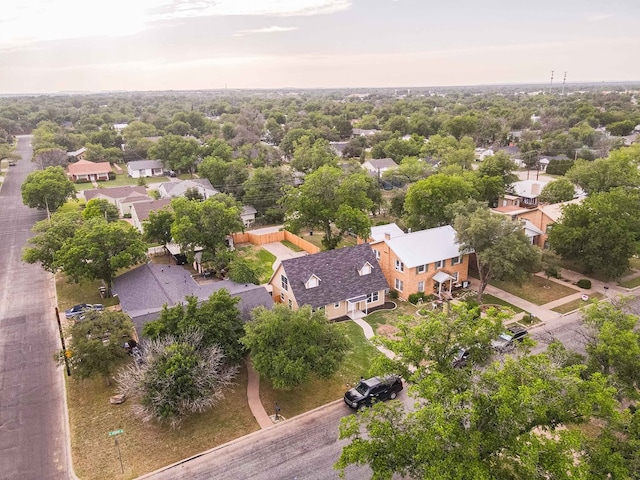 view of aerial view at dusk