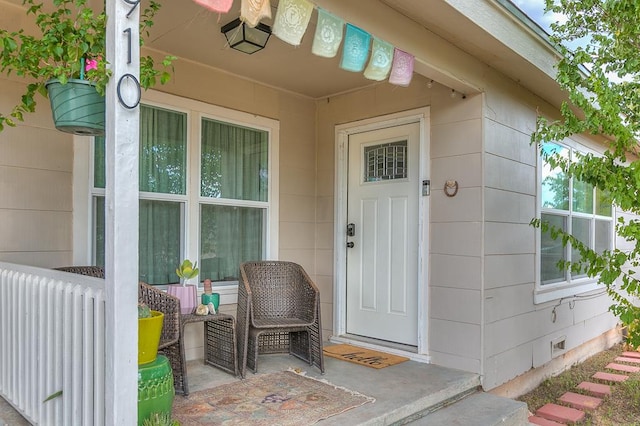 view of doorway to property