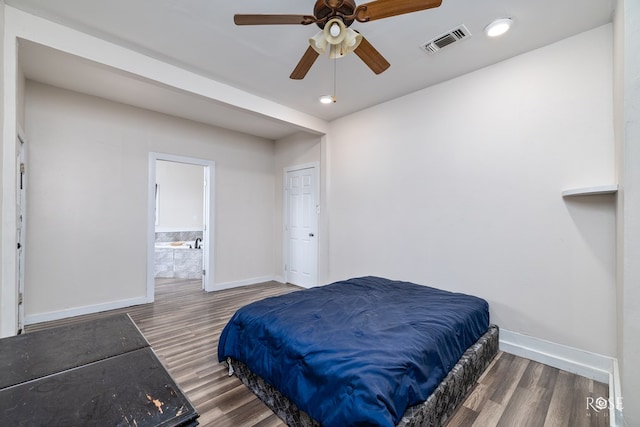 415 E Harris Ave, San Angelo, TX 79903 - bedroom featuring wood finished floors and ceiling fan