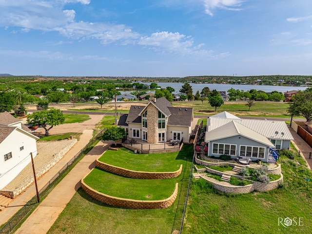 3045 Red Bluff Cir, San Angelo, TX 76904 - aerial view of property and surrounding area featuring a large body of water