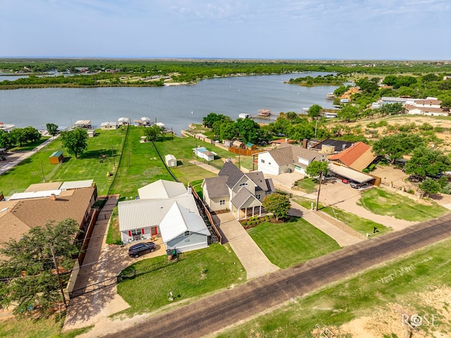 3045 Red Bluff Cir, San Angelo, TX 76904 - aerial perspective of suburban area featuring a nearby body of water