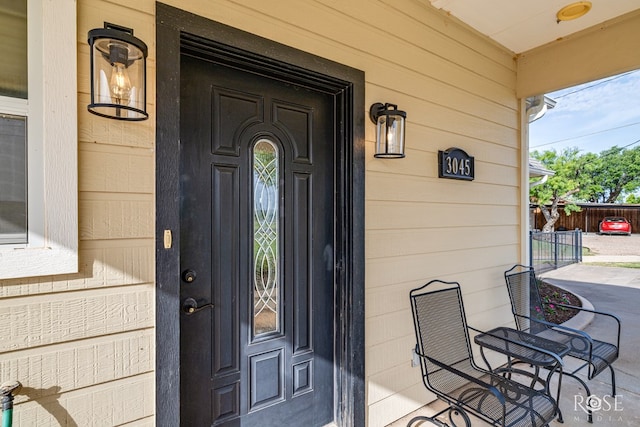 3045 Red Bluff Cir, San Angelo, TX 76904 - view of exterior entry featuring covered porch