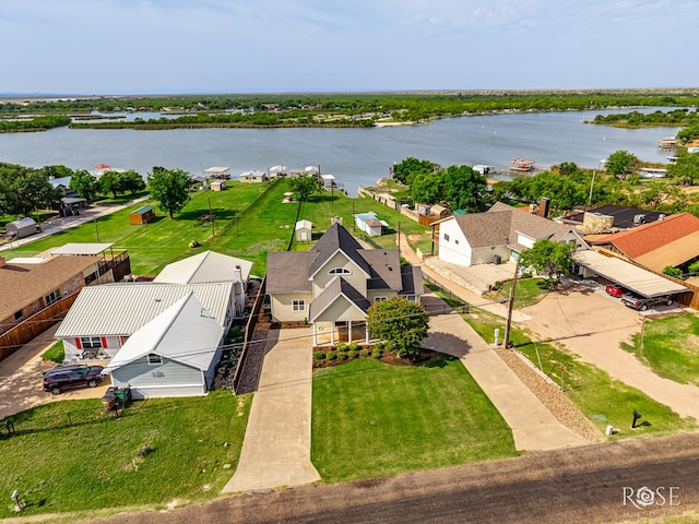 3045 Red Bluff Cir, San Angelo, TX 76904 - aerial view of residential area featuring a nearby body of water
