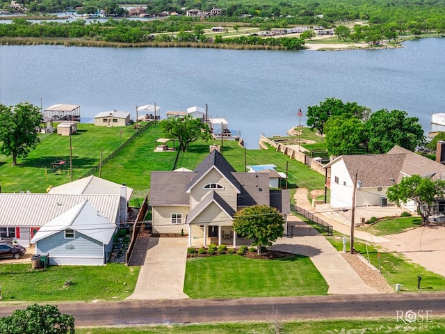 3045 Red Bluff Cir, San Angelo, TX 76904 - aerial view of residential area featuring a nearby body of water