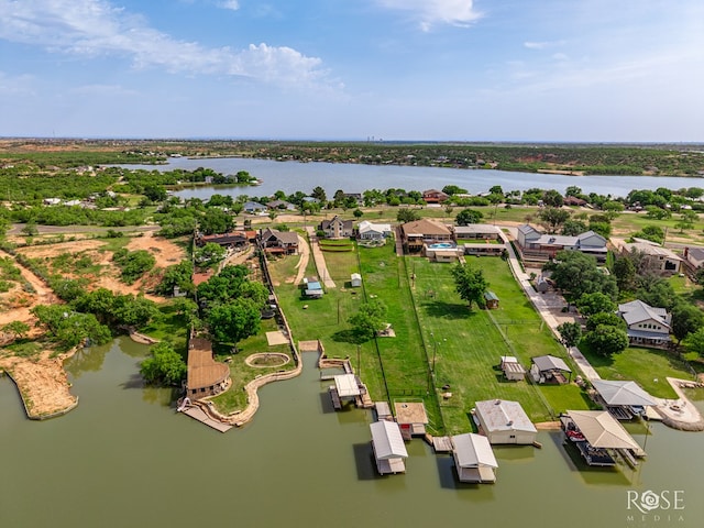 3045 Red Bluff Cir, San Angelo, TX 76904 - aerial perspective of suburban area with a nearby body of water