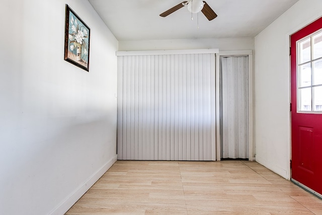 spare room with ceiling fan