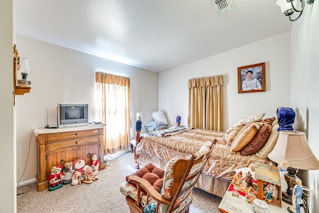 bedroom featuring carpet flooring